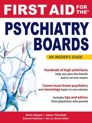 cover image of First Aid for the Psychiatry Boards